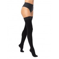 Компрессионные чулки Интекс с ажурной силиконовой резинкой 1 класс компрессии 1 рост арт. ИЧЖ-1р1к, цвет черный