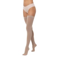 Чулки компрессионные с закрытым носком с гладкой силиконовой резинкой 1 класса компрессии по индивидуальным меркам