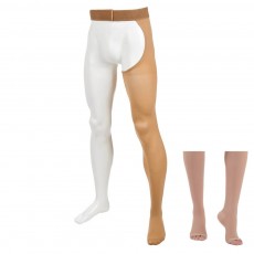 Моночулок с поясом 1 класса компрессии с открытым носком для левой ноги по индивидуальным меркам