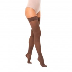 Компрессионные чулки Интекс Fleur с ажурной силиконовой резинкой 1 класс компрессии 1 рост арт. ФЧЖ-1р1к, цвет капучино
