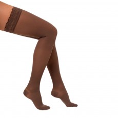 Компрессионные чулки Интекс Fleur с ажурной силиконовой резинкой 1 класс компрессии 2 рост арт. ФЧЖ-2р1к, цвет капучино