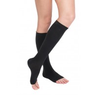 Гольфы с открытым носком Linea Benessere 2 класс компрессии арт.500/2, цвет черный
