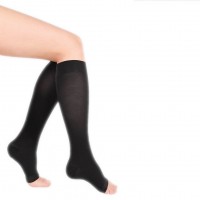 Гольфы компрессионные Luomma Idealista с открытым носком 1 класс компрессии рост long (40-44 см) арт. ID-210, цвет черный