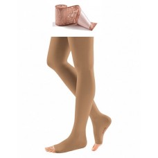 Компрессионные чулки с кружевной силиконовой резинкой mediven COMFORT 1 класса компрессии с открытым носком (AG-72-83 см) арт. CO161, цвет черный