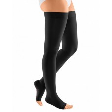 Компрессионные чулки mediven plus с силиконовой резинкой 1 класса компрессии с открытым носком (AG-62-71см) арт.106, цвет черный