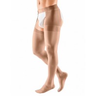 Компрессионный чулок mediven plus с застёжкой на талии на левую ногу 3 класса компрессии (AG-62-71см) арт.408C, цвет карамель
