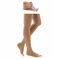 Компрессионные чулки с кружевной силиконовой резинкой mediven COMFORT 2 класса компрессии с открытым носком (AG-62-72 см) арт. CO251, цвет черный