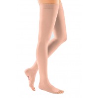 Компрессионные чулки с силиконовой резинкой на широкое бедро mediven COMFORT 1 класса компрессии с открытым носком (AG-72-83 см) арт. CO169W, цвет карамель