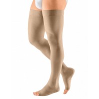 Компрессионные чулки mediven plus с силиконовой резинкой 2 класса компрессии с открытым носком (AG-62-71см) арт.199, цвет карамель