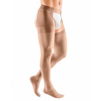 Компрессионный чулок mediven plus с застёжкой на талии на левую ногу 1 класса компрессии (AG-72-83см) арт.119C, цвет карамель