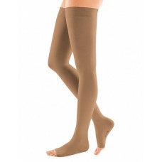 Компрессионные чулки с силиконовой резинкой mediven COMFORT 1 класса компрессии с открытым носком (AG-62-71 см) арт. CO159, цвет черный