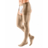 Компрессионный чулок mediven plus с застёжкой на талии на левую ногу 1 класса компрессии (AG-62-71см) арт.120C, цвет карамель