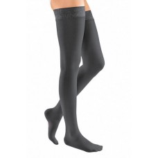 Компрессионные чулки Mediven ELEGANCE женские 2 класса компрессии (AG-62-71 см) с кружевной резинкой арт. 290, цвет антрацит