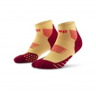 Мужские компрессионные короткие носки CEP арт. C095M-YB, цвет желтый-бордовый
