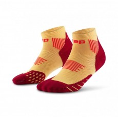 Женские компрессионные короткие носки CEP арт. C095W-YB, цвет желтый-бордовый