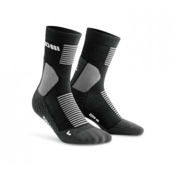 Мужские компрессионные гольфы для бега CEP с шерстью арт. C021M-52, цвет черный серый