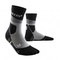 Мужские компрессионные укороченные гольфы CEP MAX Cushion арт. C073M-25, цвет черный-серый