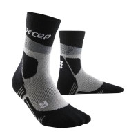 Мужские компрессионные укороченные гольфы CEP MAX Cushion арт. C073M-25, цвет черный-серый