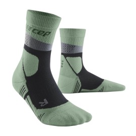 Женские компрессионные укороченные гольфы CEP MAX Cushion арт. C073W-2M, цвет серый-мятный