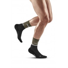 Мужские компрессионные спортивные носки CEP арт. C104M-O5, цвет оливковый-черный