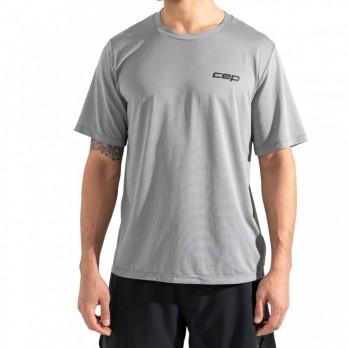 Мужская футболка CEP Core Run с коротким рукавом для бега арт. CT80M-2, цвет серый