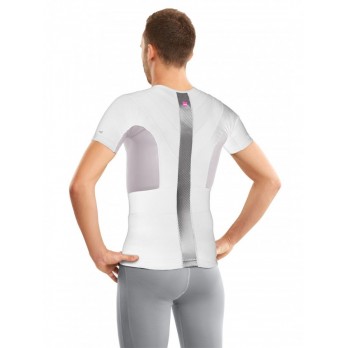Мужской корректор осанки усиленный «Функциональная футболка medi Posture plus force» арт. GM31-7, цвет белый