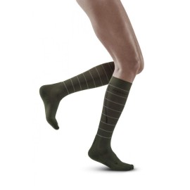 Женские компрессионные гольфы CEP Reflective арт. C123RW-DG, цвет болотный