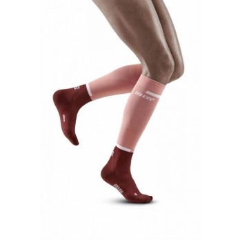 Женские компрессионные гольфы CEP для бега арт. C124W-RB, цвет розовый-бордовый