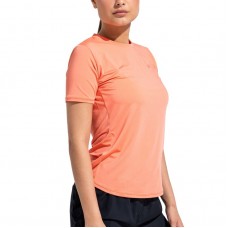 Женская футболка CEP с коротким рукавом для бега арт. C830W-C, цвет кораловый Женская футболка CEP с коротким рукавом для бега арт. C830W-C, цвет кораловый