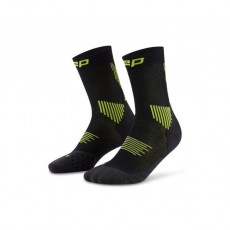 Мужские компрессионные спортивные носки CEP Core Run Mid Cut арт. C105M-5Y, цвет черный-лайм