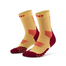 Мужские компрессионные спортивные носки CEP Core Run Mid Cut арт. C105M-YB, цвет желтый-бордовый Мужские компрессионные спортивные носки CEP Core Run Mid Cut арт. C105M-YB, цвет желтый-бордовый