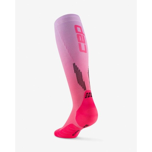 Мужские компрессионные спортивные гольфы CEP Gradient для бега арт. C12EM-4W, цвет розовый-лиловый