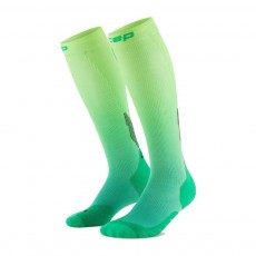 Женские компрессионные спортивные гольфы CEP Gradient для бега арт. C12EW-GY, цвет зеленый-лайм