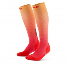 Женские компрессионные спортивные гольфы CEP Gradient для бега арт. C12EW-RY, цвет красный-желтый
