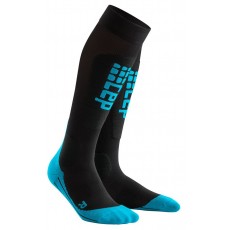 Женские компрессионные гольфы CEP RACE арт. C23W-5S, цвет черный-голубой