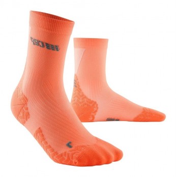 Женские компрессионные ультратонкие носки CEP для бега арт. C2UUW-C, цвет кораловый