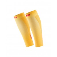 Мужские компрессионные ультратонкие гетры CEP Core Run Calf Sleeve арт. C305M-YB, цвет желтый-бордовый