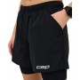 Женские компрессионные шорты CEP 2 в 1 для бега арт. C48W-5, цвет черный