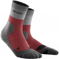 Мужские компрессионные тонкие носки CEP merino для активного отдыха на природе арт. C513UM-R, цвет красный