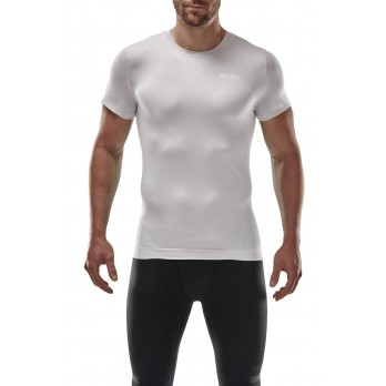Мужская ультралёгкая футболка с короткими рукавами CEP Core Run Ultralight арт. C801M-0, цвет белый