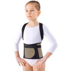 Корректор осанки для детей Orto с металлическими, моделируемыми ребрами жесткости арт.КО-110 дет, цвет черный