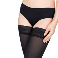 Компрессионные чулки женские 2 класс компрессии с ажурным верхом ORTO арт.223 длина Long, цвет черный