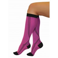 Гольфы для бега Тонус Эласт 1 класс компрессии 1 рост (158-170) арт 0401 Aktiv, цвет розово-черный