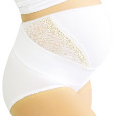 Трусы дородовые с кружевными вставками Тонус Эласт арт. 9902 Нера LUX, цвет белый