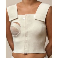 Майка компрессионная постмастэктомическая МКП-УНГА С-324 П (с правым вырезом под здоровую правую молочную железу) с лямками