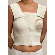 Майка компрессионная постмастэктомическая МКП-УНГА С-324 Л (с левым вырезом под здоровую левую молочную железу) с лямками