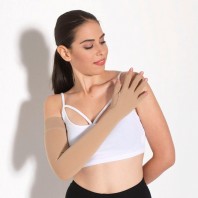 Рукав онкологический противоотёчный удлинённый с перчаткой с закрытыми фалангами с силиконовой тесьмой 1 класса компрессии арт. 512DG