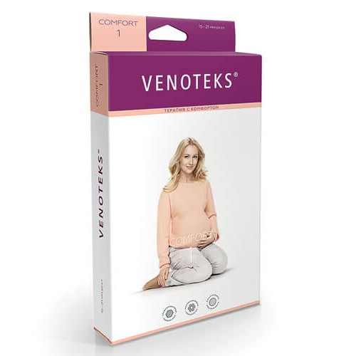 Компрессионные колготки для беременных Venoteks Comfort 1 класс компрессии арт. 1C402, цвет черный