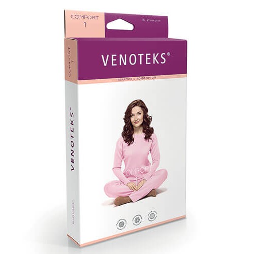 Компрессионные колготки женские Venoteks Comfort 1 класс компрессии арт. 1C302, цвет черный